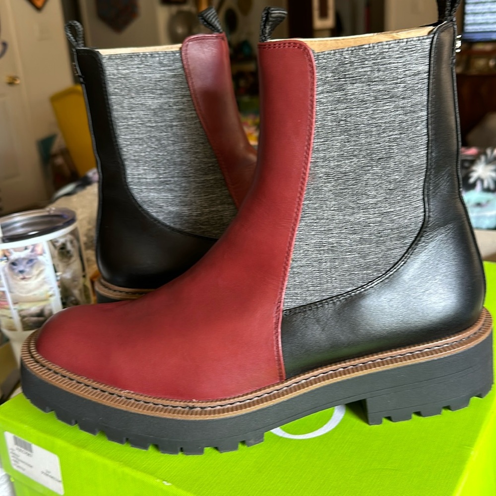 Sam Edelman Laguna chelsea boots bordeaux sz 13